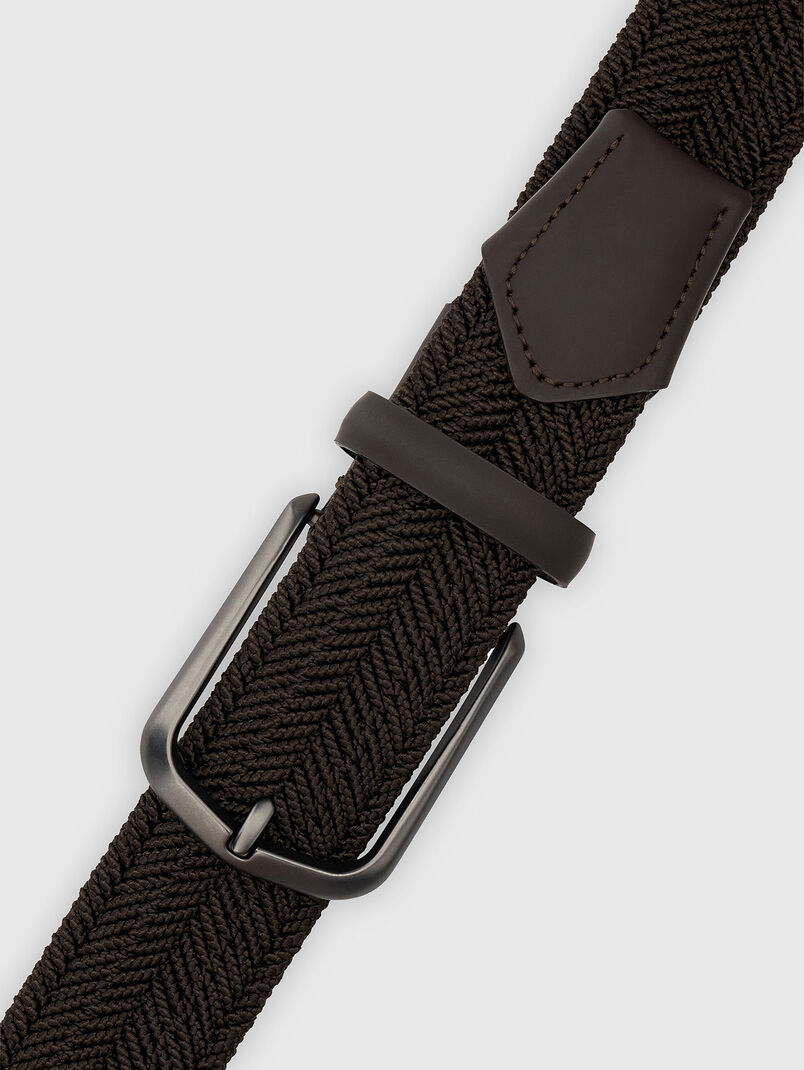 Braided belt in dark brown - 3