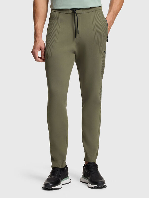 Tracksuit bottoms with jacquard stripes - 1