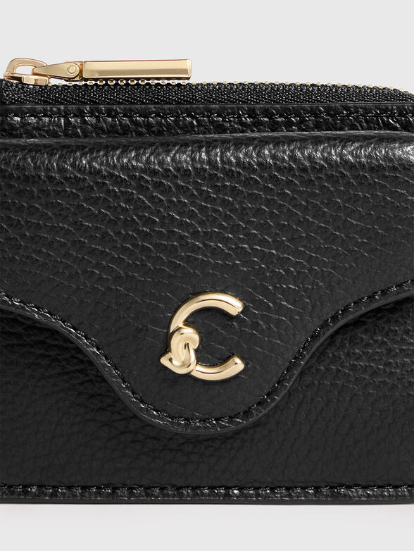 Leather cardholder with logo - 4