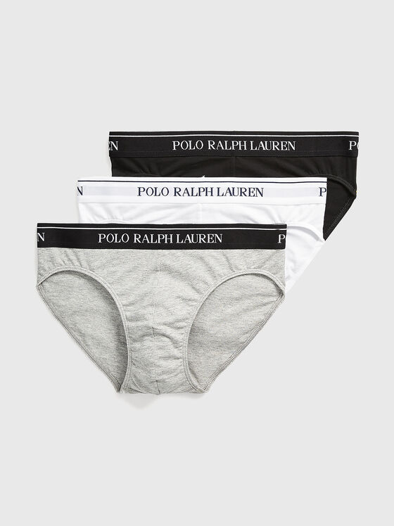 Set of three pairs of briefs with logo details - 1