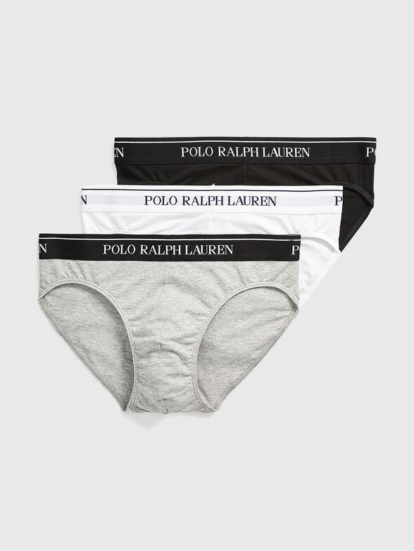 Set of three pairs of briefs with logo details - 1