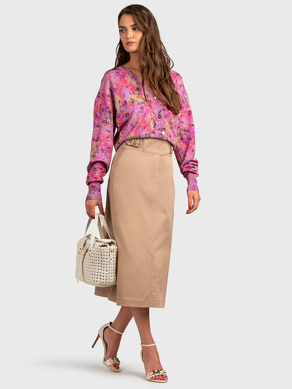 Midi skirt in beige color - 4