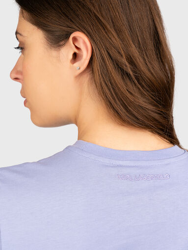 T-shirt with monogram and rhinestones - 5