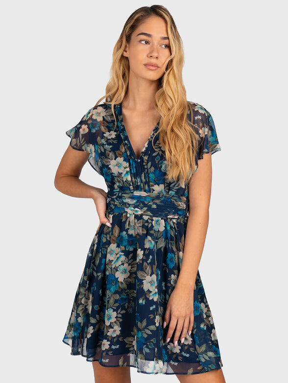 DAHLIA dress with floral print and short sleeves - 1