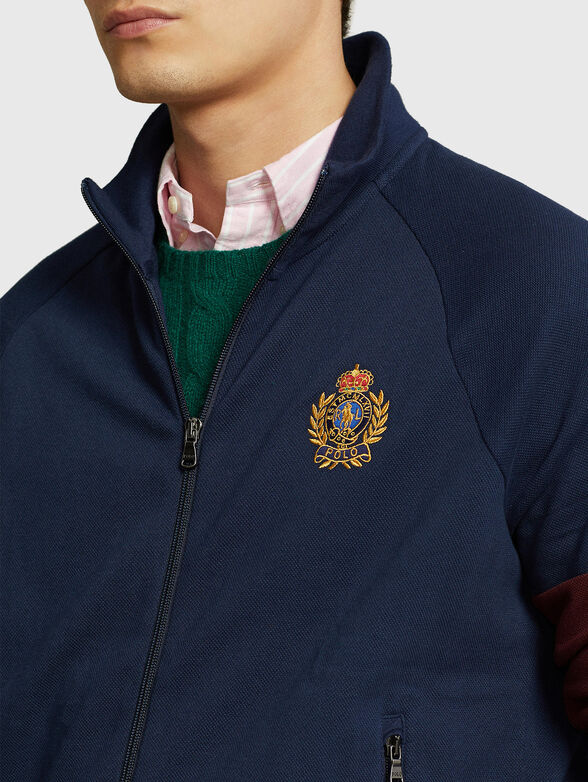 Contrast embroidered sweatshirt  - 4