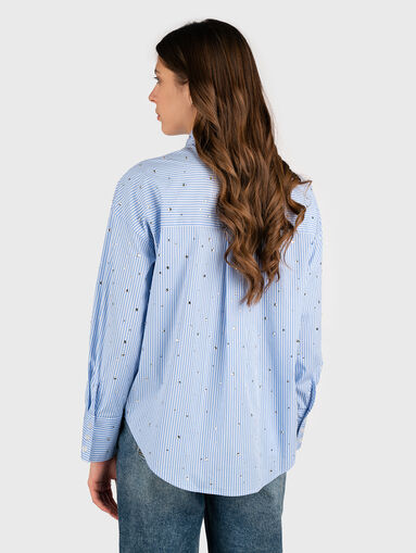 Cotton shirt with rhinestones - 2