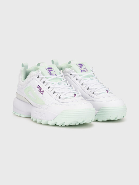 DISRUPTOR T white sports shoes with logo - 2