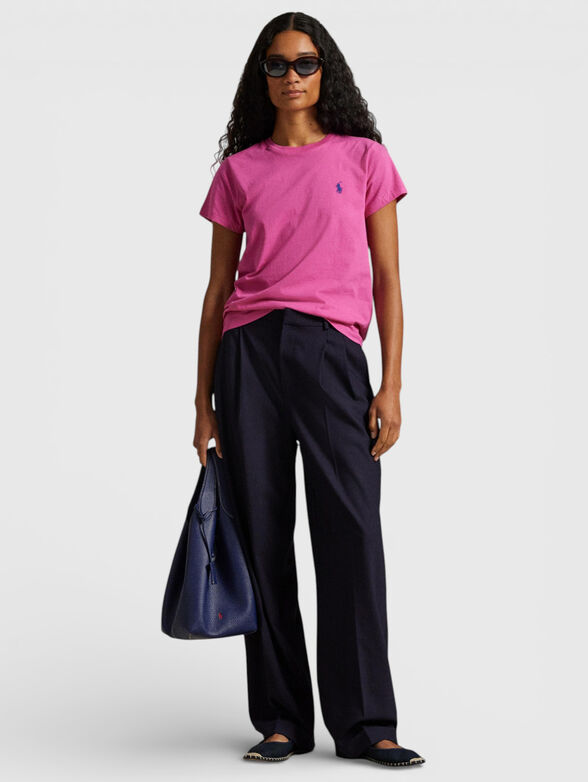 Cotton T-shirt with a oval neckline - 2