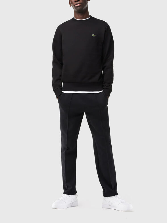 Cotton sweatshirt with logo in green - 2