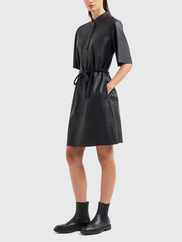 Mini dress with waist belt - 1