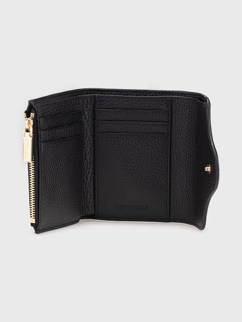 Leather wallet with logo - 3