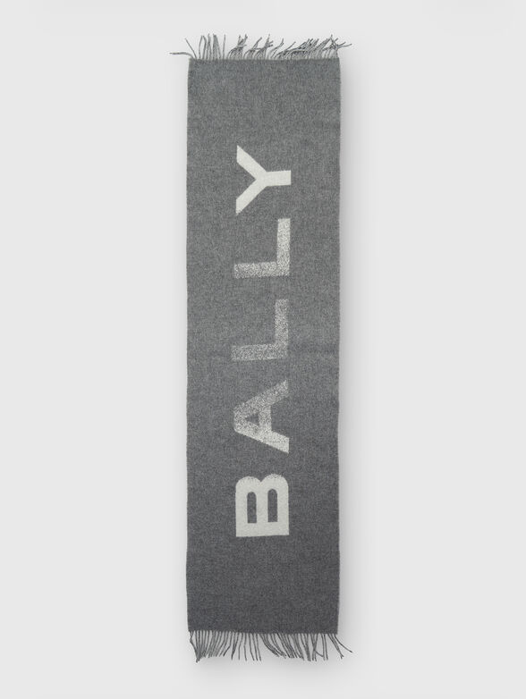 Cotton scarf with a logo accent - 2