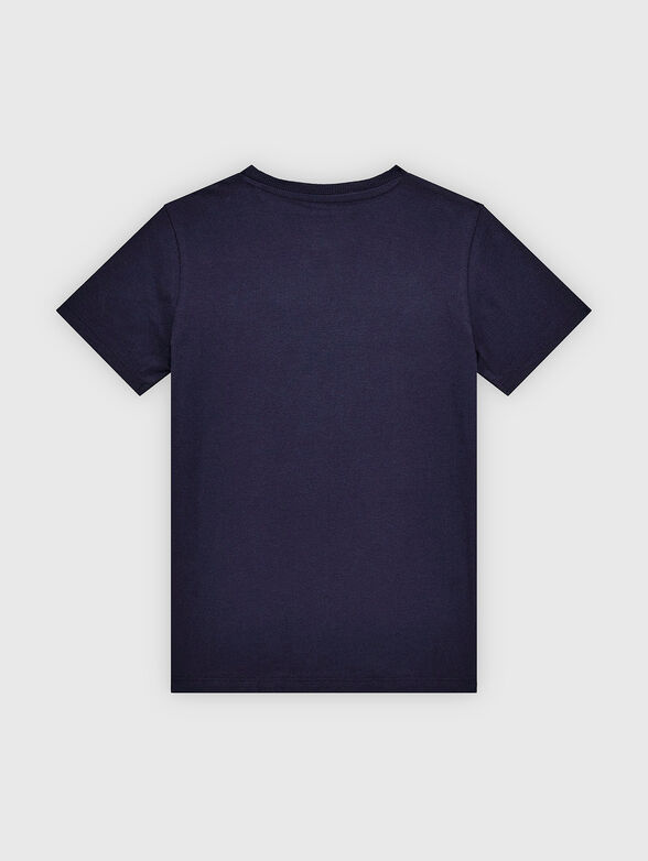 Dark blue t-shirt with logo print - 2