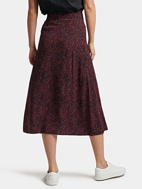 Midi skirt with floral print - 3