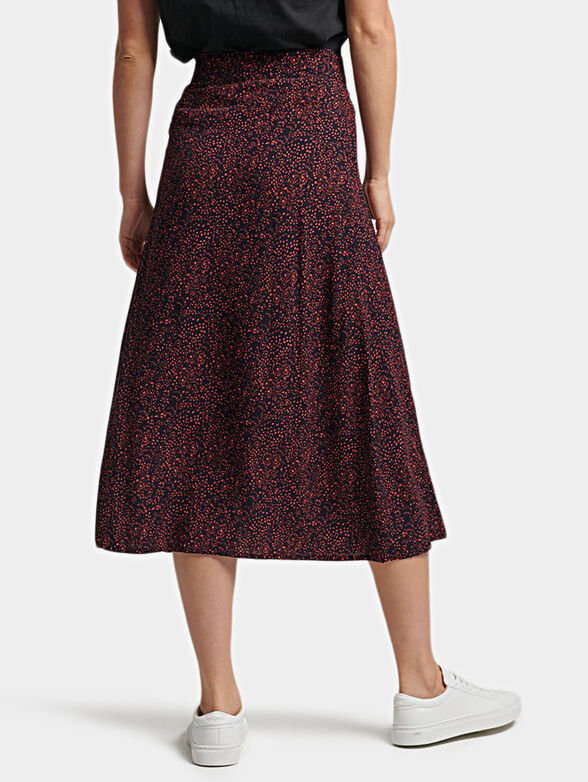 Midi skirt with floral print - 4