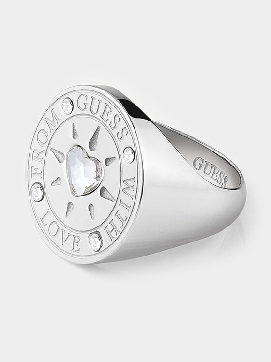 Пръстен FROM GUESS WITH LOVE в сребрист цвят - 1