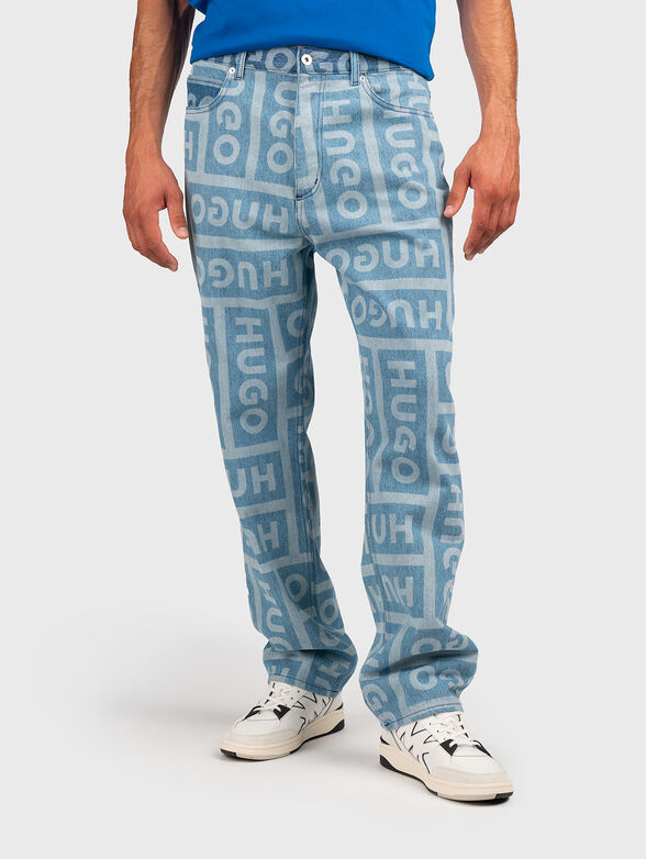 NATE jeans with monogram print - 1