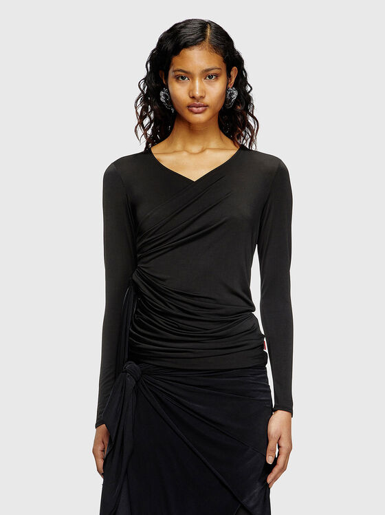 T-CRISSY-PLAIN unisex long sleeve blouse - 1