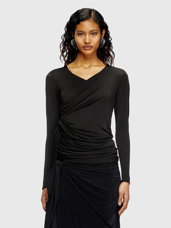 T-CRISSY-PLAIN unisex long sleeve blouse - 1