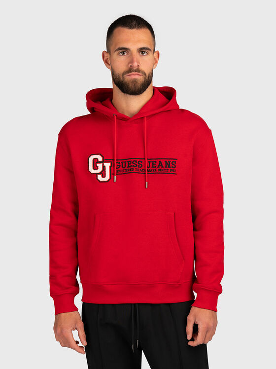 Суитшърт с качулка и лого - 1