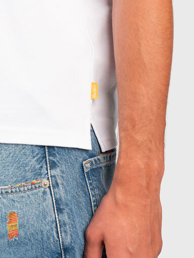 JACOB cotton polo-shirt with accent colar - 4