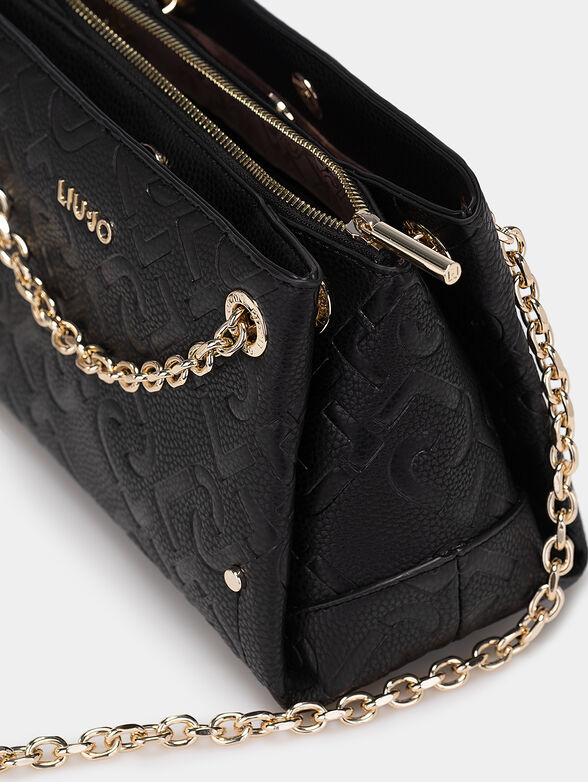 Black bag with embossed logo print - 5