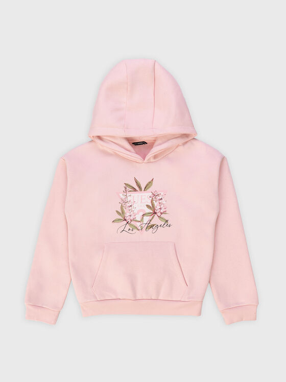 Pink sweatshirt with triangle logo - 1