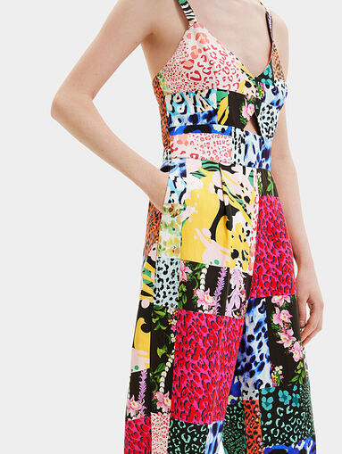 Colorful jumpsuit with patchwork effect - 4