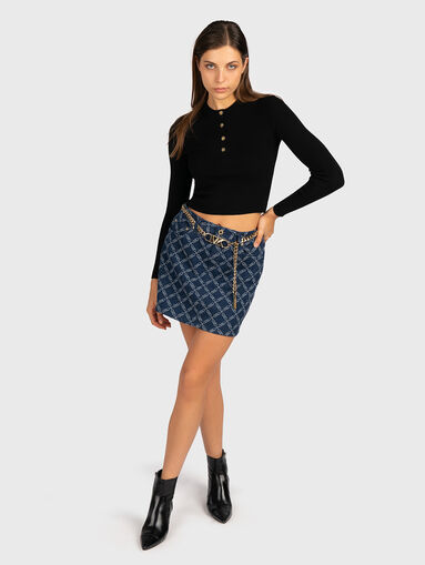 Mini skirt with monogram print - 5