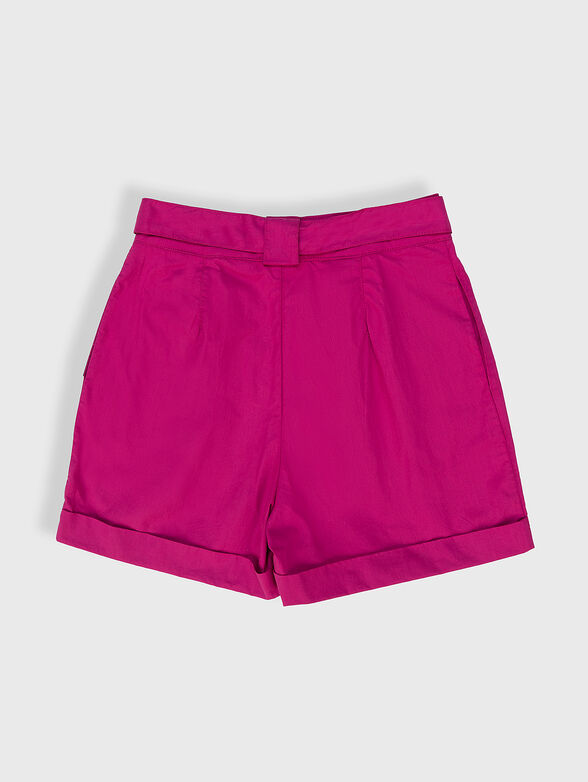 Cotton shorts in fuxia colour - 2