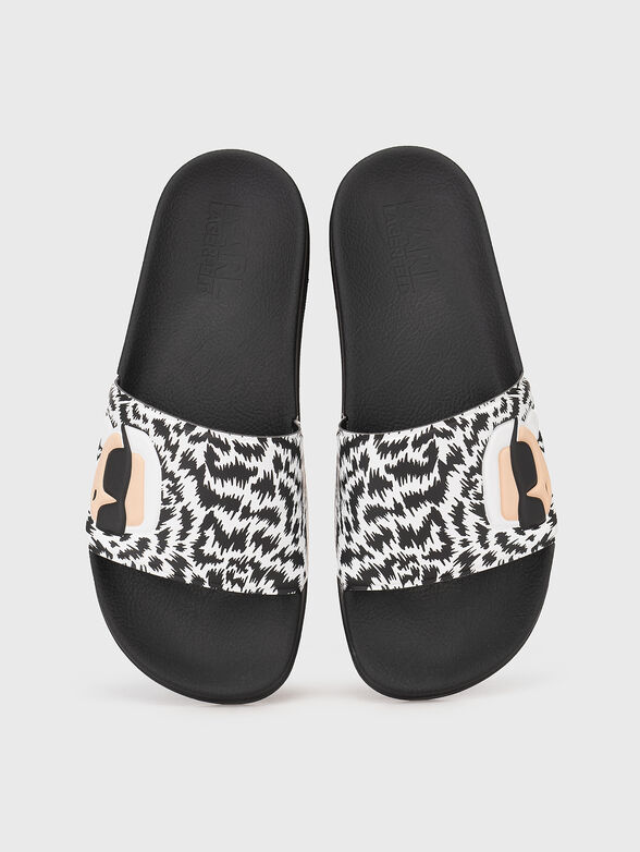 KONDO slippers with animal print - 5