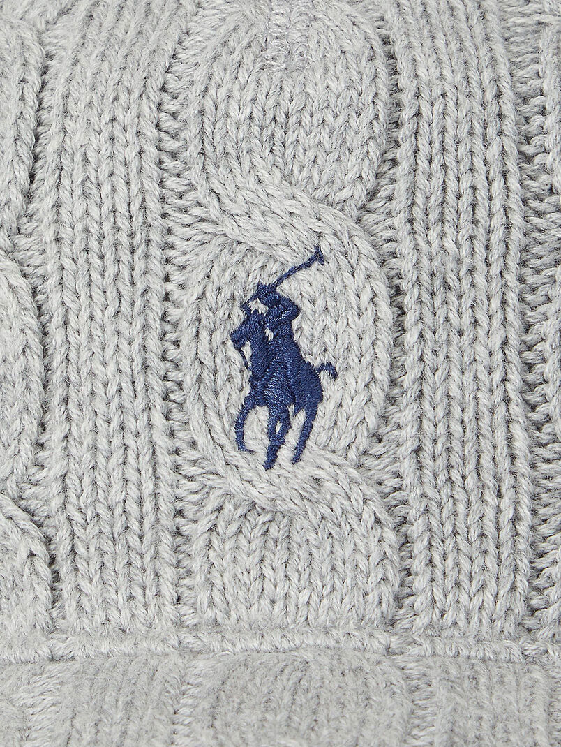 Cotton baseball cap with knitted effect - 3