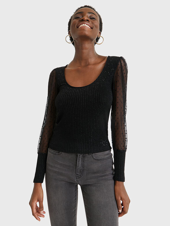IVETTE Blouse with glamorous threads - 1