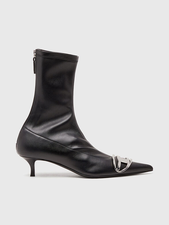 D-VENUS leather heeled boots with accent logo - 1