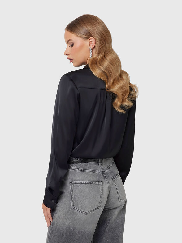 Black shirt with accent pockets - 3