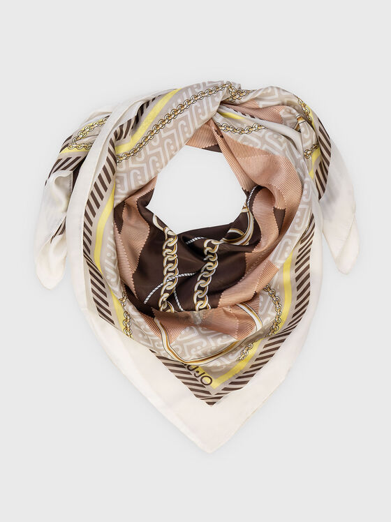 Шал с многоцветен принт - 1