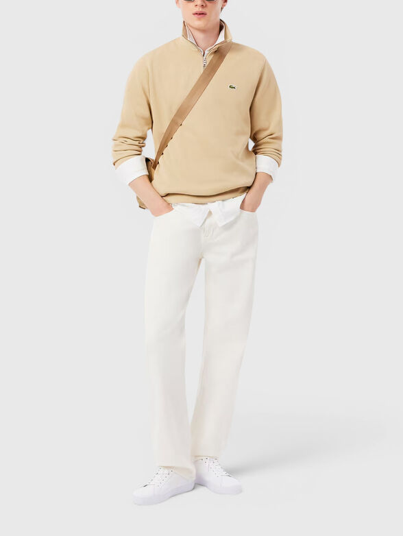High neck zipped interlock sweatshirt - 2