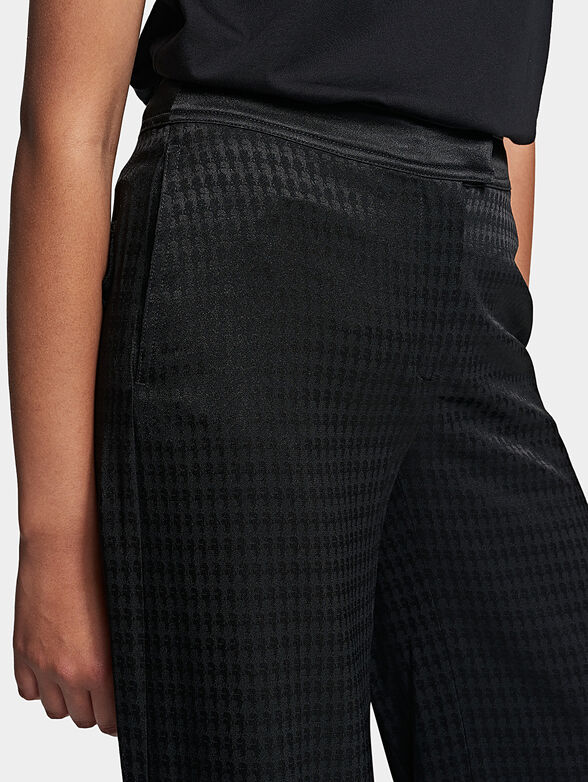 Black pants with logo print - 2