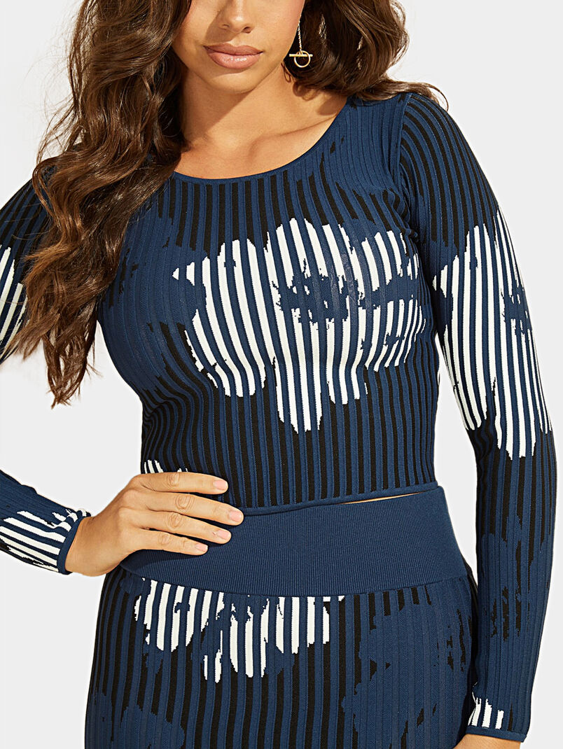 SOFIA long-sleeved blouse with ribbed details brand Marciano ...