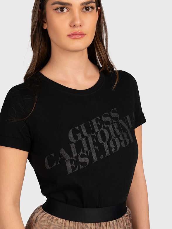 AURELIA cotton T-shirt with logo lettering - 4