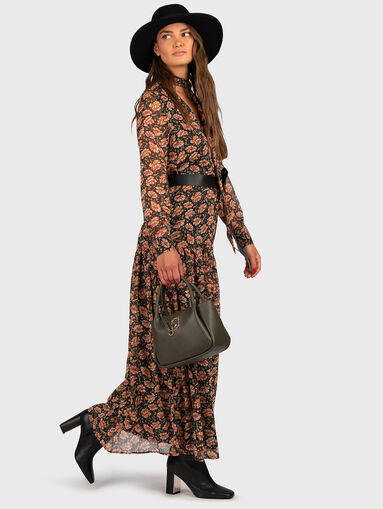 Dress with long sleeve and floral print - 5
