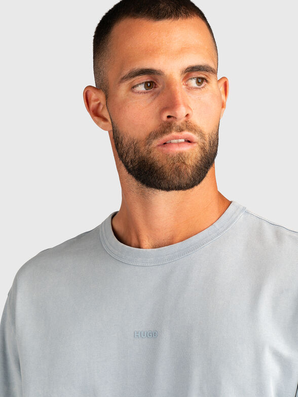 DOCKU cotton T-shirt with oval neckline - 4