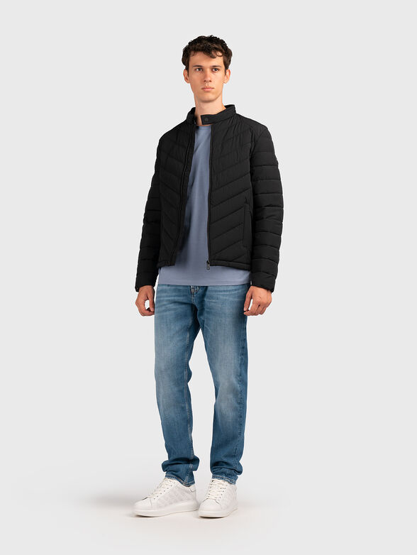 Padded jacket with quilted effect - 1