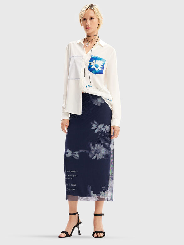 Shirt with floral detail  - 2