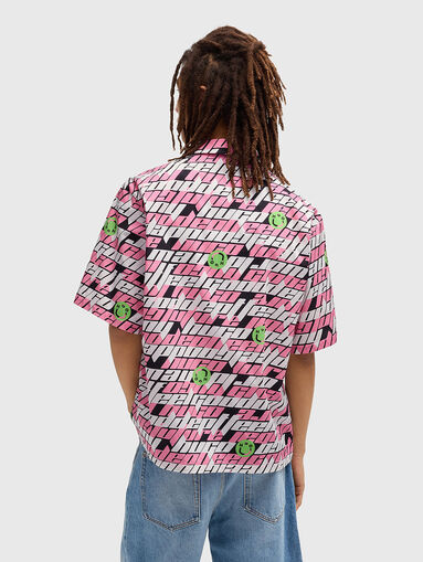 Printed cotton poplin shirt - 3