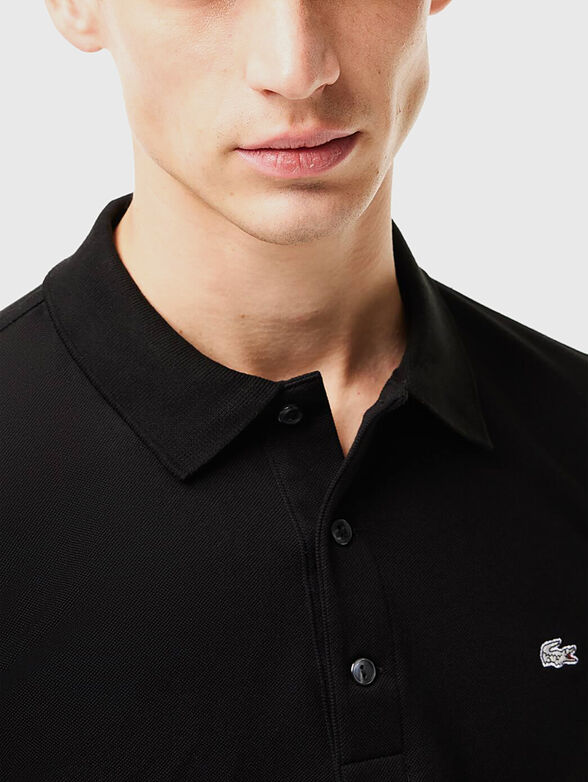 Slim-fit polo shirt in black - 4
