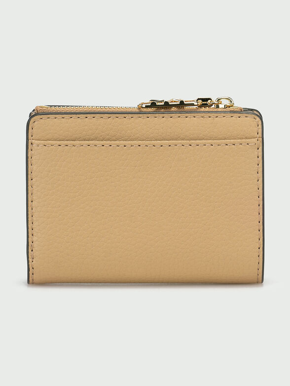 Wallet with logo detail in beige - 2