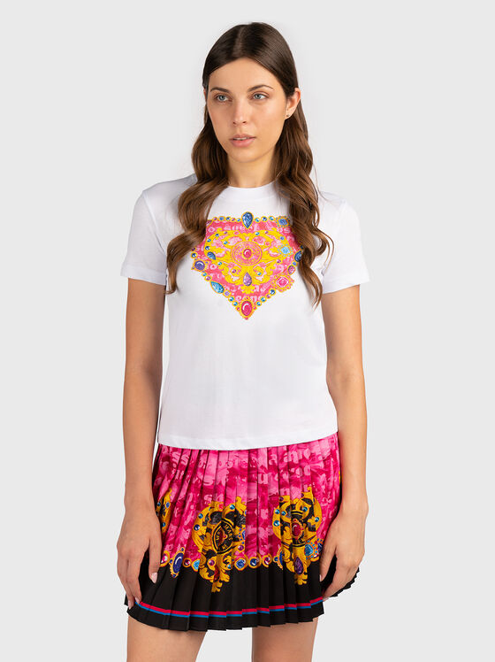 Black T-shirt with accent print - 1