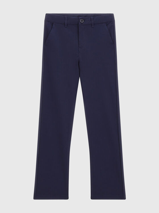 Straight cut trousers in dark blue colour - 1