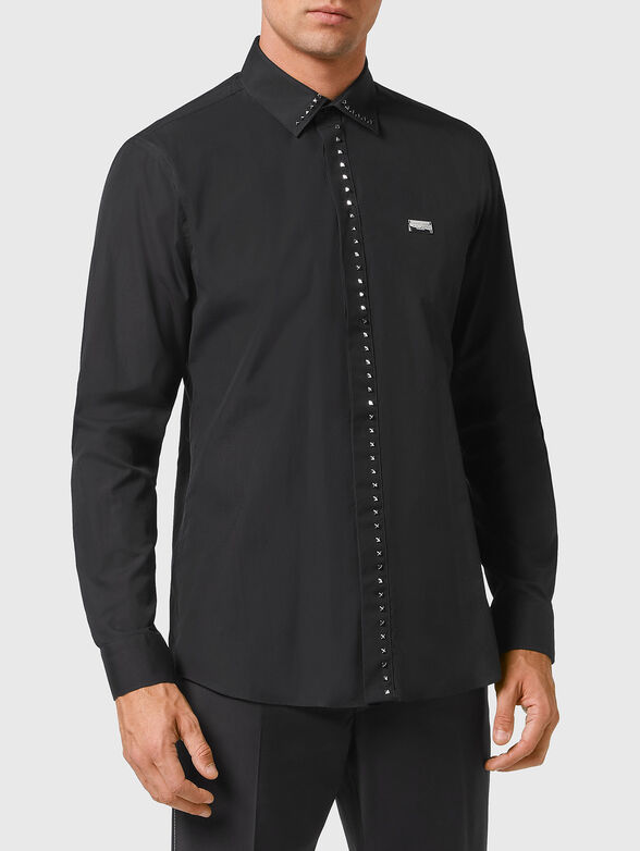 SUGAR DADDY black shirt with eyelets - 1